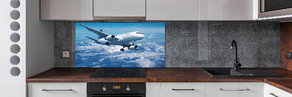 Crédence en verre avec motif Avion dans les nuages