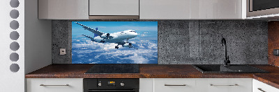 Crédence en verre avec motif Avion dans les nuages