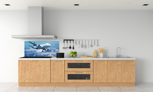 Crédence en verre avec motif Avion dans les nuages