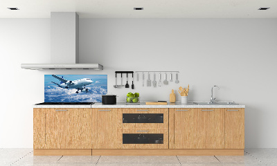 Crédence en verre avec motif Avion dans les nuages