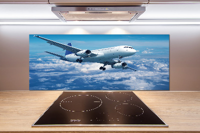 Crédence en verre avec motif Avion dans les nuages