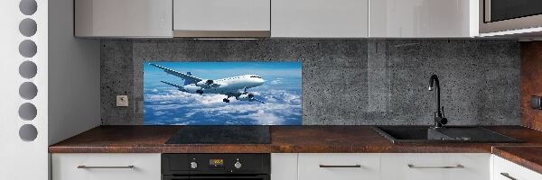 Crédence en verre avec motif Avion dans les nuages
