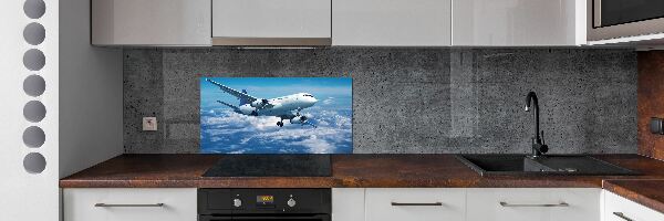 Crédence en verre avec motif Avion dans les nuages