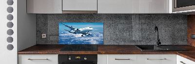 Crédence en verre avec motif Avion dans les nuages