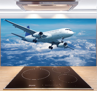 Crédence en verre avec motif Avion dans les nuages