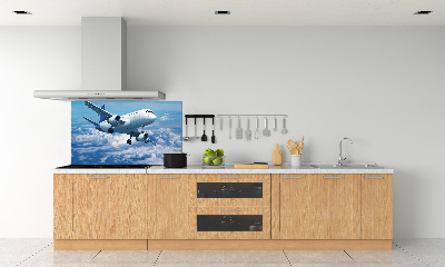 Crédence en verre avec motif Avion dans les nuages