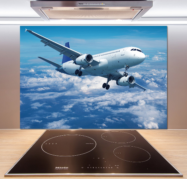 Crédence en verre avec motif Avion dans les nuages