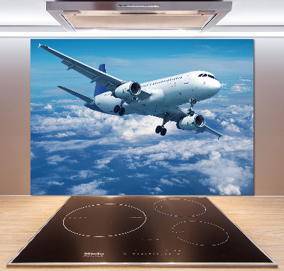 Crédence en verre avec motif Avion dans les nuages