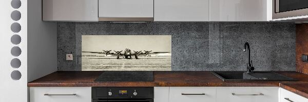 Crédence en verre avec motif Vieux bombardier