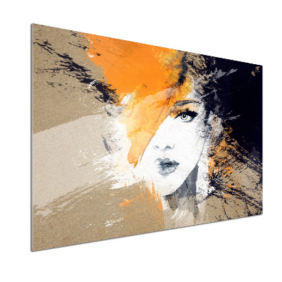 Verre pour crédence Portrait de femme