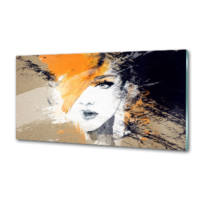 Verre pour crédence Portrait de femme