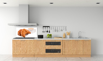 Panneau crédence cuisine Croissants et café