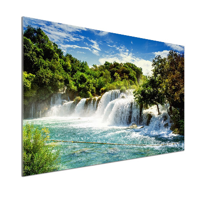 Crédence cuisine en verre trempé Chute d'eau de Krka