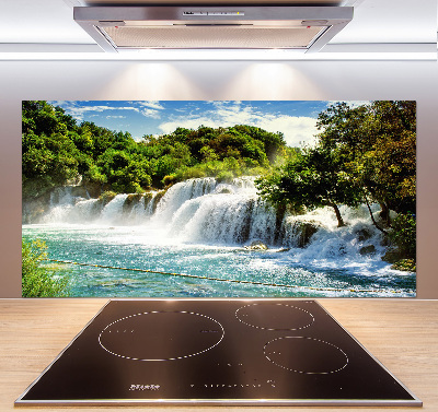 Crédence cuisine en verre trempé Chute d'eau de Krka