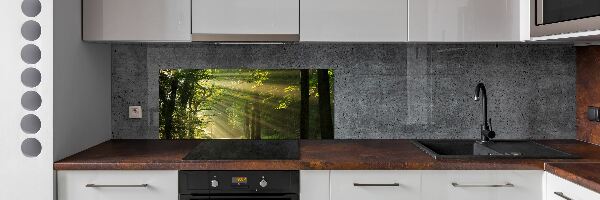 Verre pour crédence Forêt au soleil