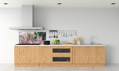 Crédence cuisine en verre trempé Fleurs de bruyère