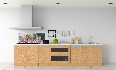 Crédence cuisine en verre trempé Fleurs de bruyère
