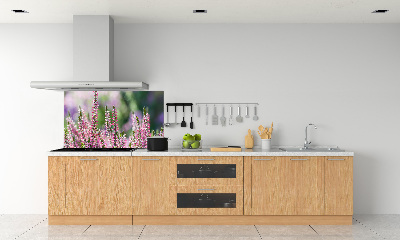 Crédence cuisine en verre trempé Fleurs de bruyère