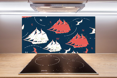 Crédence en verre avec motif Oiseaux de mer