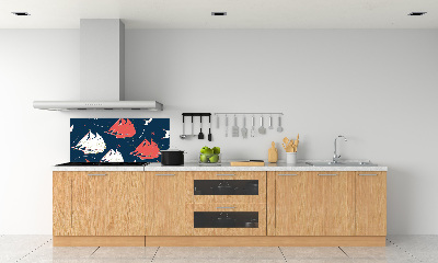 Crédence en verre avec motif Oiseaux de mer