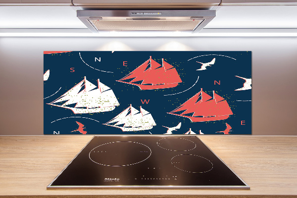 Crédence en verre avec motif Oiseaux de mer