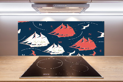Crédence en verre avec motif Oiseaux de mer