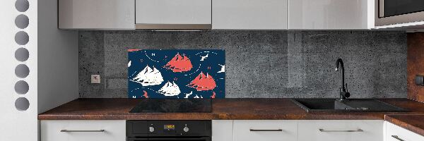 Crédence en verre avec motif Oiseaux de mer