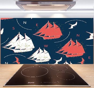 Crédence en verre avec motif Oiseaux de mer