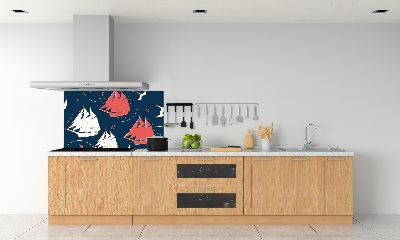Crédence en verre avec motif Oiseaux de mer