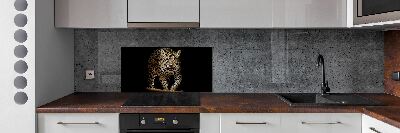 Crédence en verre avec motif Jaguar