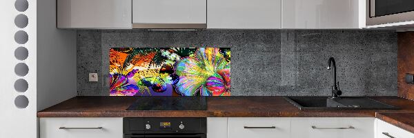 Crédence de cuisine Fleurs et papillons