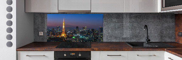 Crédence en verre avec motif Tour de Tokyo