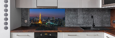 Crédence en verre avec motif Tour de Tokyo