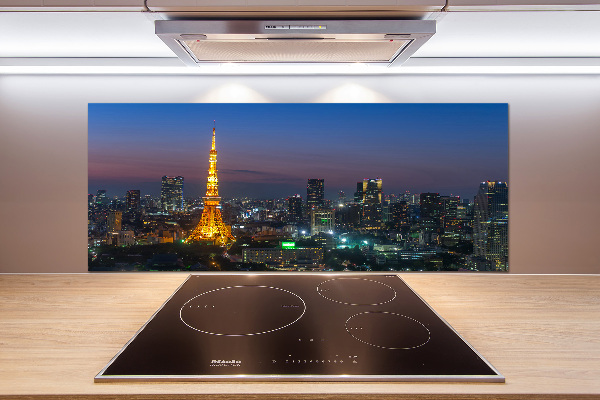 Crédence en verre avec motif Tour de Tokyo
