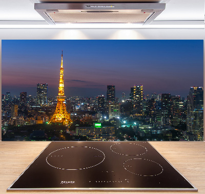 Crédence en verre avec motif Tour de Tokyo