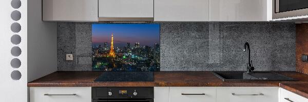 Crédence en verre avec motif Tour de Tokyo