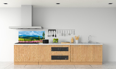 Panneau crédence cuisine Lavande en montagne