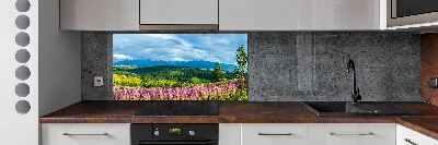 Panneau crédence cuisine Lavande en montagne