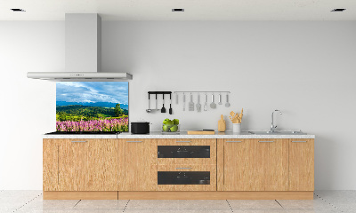 Panneau crédence cuisine Lavande en montagne
