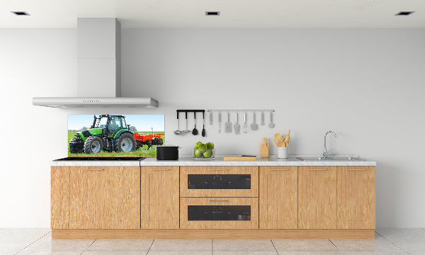 Crédence cuisine en verre trempé Tracteur dans un champ