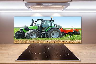 Crédence cuisine en verre trempé Tracteur dans un champ