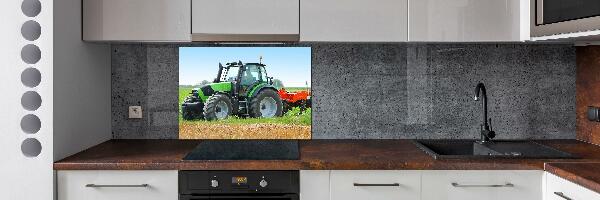 Crédence cuisine en verre trempé Tracteur dans un champ