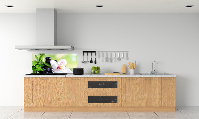 Crédence cuisine en verre trempé Fleur d'orchidée