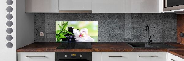 Crédence cuisine en verre trempé Fleur d'orchidée