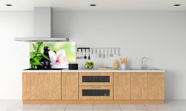 Crédence cuisine en verre trempé Fleur d'orchidée