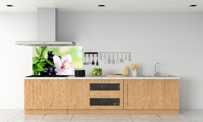 Crédence cuisine en verre trempé Fleur d'orchidée