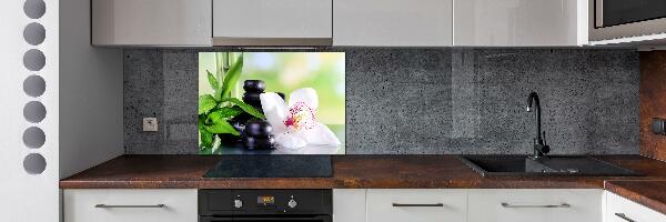 Crédence cuisine en verre trempé Fleur d'orchidée