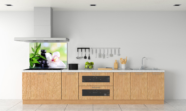 Crédence cuisine en verre trempé Fleur d'orchidée