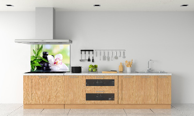 Crédence cuisine en verre trempé Fleur d'orchidée