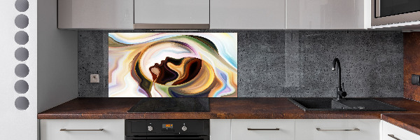 Crédence en verre avec motif Abstraction